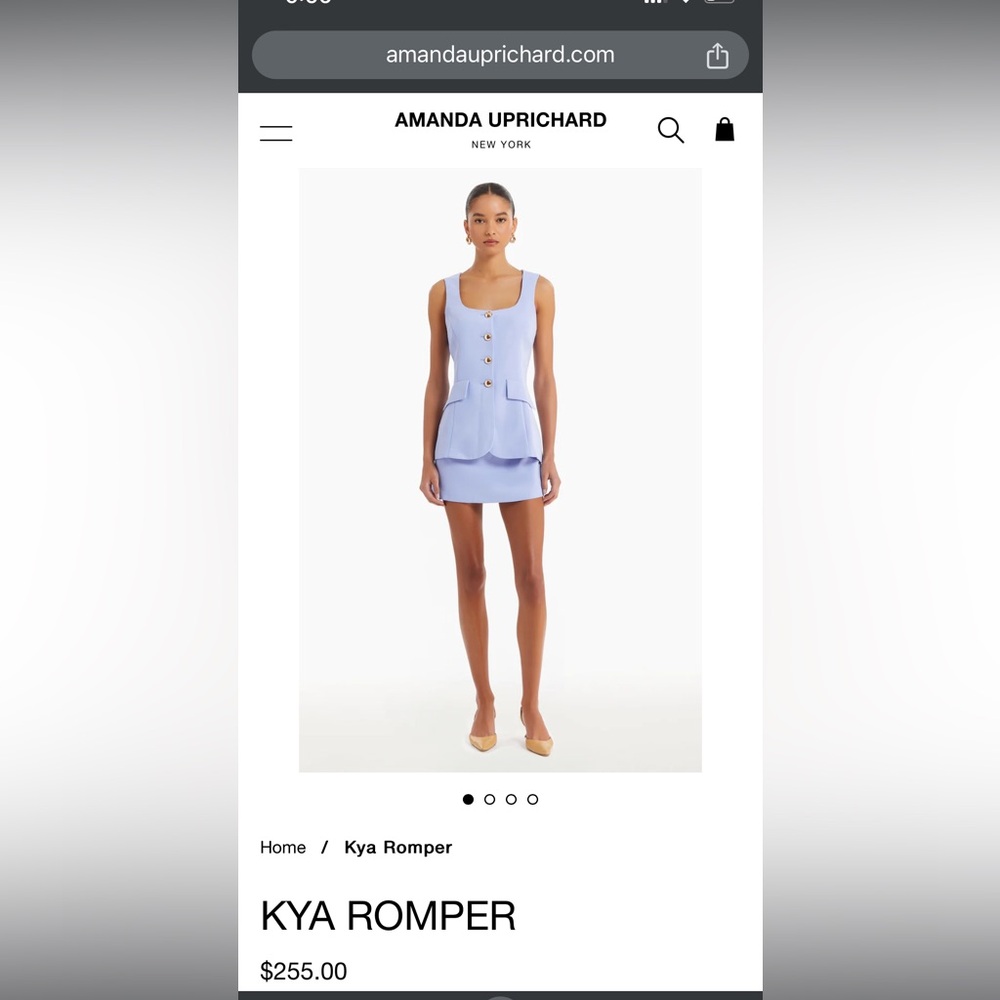 Amanda Uprichard Kya Romper in Lavender